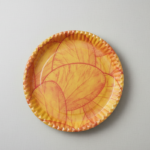 Eco-Friendly Disposable Paper Plates | Autumn Leaf Design (9-inch, White)