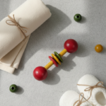 The Classic Wooden Dumbbell Rattle For Babies (Pack of 2) - Image 4