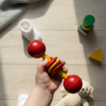 The Classic Wooden Dumbbell Rattle For Babies (Pack of 2) - Image 2