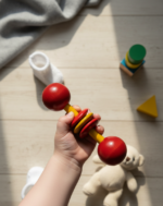 The Classic Wooden Dumbbell Rattle For Babies (Pack of 2) - Image 3