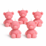 Wax Culture Rosy Teddy Luxe Candle – Handmade Scented Wax Candle (Pack of 5) - Image 3