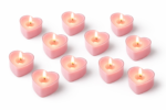 Wax Culture Heart-Shaped Pink Tealight Candles – Handmade Scented Wax candles, Pack of 10,  Up to 3 Hours Burn Time - Image 2