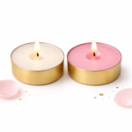 Wax Culture Luxury Pink & White Tealight Candle Set with Gold Cups, Handmade Scented Wax candles, Pack of 16, Up to 3 Hours Burn Time - Image 4