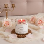 WaxCulture Petals & Cream Organic Soy Wax Aroma Candle – Vanilla & Rose Fragrance, Hand-Poured, Up to 40 Hours Burn Time, 315g, 100% Natural - Image 2